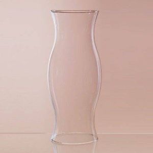 *12.5"H Thick Glass Hurricane Globe Hourglass Shape #00010 (NWT)